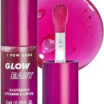 آي ديو كير ملمع شفاه جلو ايزي راسبيري | زيت بذور الجوجوبا، فيتامين C، صبغة لامعة مرطبة، مكياج كوري، لون زهري، مرطب ومغذي، 0.20 اونصة سائلة