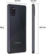 ⁦سامسونج جوال جالكسي A31 SM-A315F ثنائي شرائح الاتصال بذاكرة روم 128GB وذاكرة RAM 4GB غير مقفل من المصنع بتقنية 4G/LTE (لون اسود بريزم كراش) - اصدار عالمي⁩ - الصورة ⁦2⁩