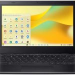 لابتوب كروم بوك 311 11.6 انش HD للاعمال والطلاب، انتل سيليرون N4500 4GB LPDDR4X RAM 64GB eMMC كاميرا ويب USB-C، بطاقة رسومات انتل UHD وواي فاي وبطارية تدوم حتى 10 ساعات، كروم او اس، اسود