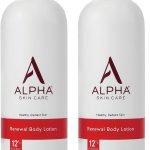 الفا لوشن معطر للجسم من سكين كير مع 12% جليكوليك AHA، مرطب يومي بسيط وفعال متعدد الاغراض يرطب ويقشر مع مضاد للشيخوخة، 12 اونصة (عبوة من قطعتين)