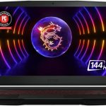 MSI لابتوب العاب GF63 رفيع 12Ucx بشاشة 15.6 انش ومعالج انتل كور i5 12450H وذاكرة RAM 8GB وSSD 512GB وانفيديا RTX 2050 4GB وكيبورد انجليزي وويندوز 11 هوم - اسود