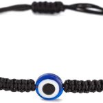 كيليستوم سوار بتصميم عين الحسد مصنوع يدويا للنساء والرجال والبنات والاولاد بخيط اسود واحمر قابل للتعديل، مجوهرات بسيطة