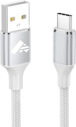 اييونوس كيبل USB نوع C، كيبل USB A الى USB C بطول 2 متر، كيبل شحن سريع مغطى بالنايلون متوافق مع ايفون 16 15 وسامسونج جالكسي اس 24 واس 23 واس 22 واس 21 وايه 12 وايه 54 ونوت 20 وسويتش وايباد وهواوي بي