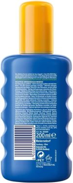 ⁦NIVEA SUN Protect & Moisture Sun Spray SPF 50+ (200ml) Moisturising Suncream Spray with SPF 50+ Advanced Sunscreen Providing Immediate Effective UVA + UVB Protection⁩ - الصورة ⁦7⁩