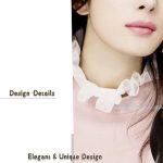 ⁦NALACAL Fake Collar, Detachable Half Shirt Blouse False Collar Floral Lace Hollow Stand Top Elegant For Women Girls, Versatile to Match for Sweater, T-Shirt, Blouse, Dress, Jacket, Uniforms and More.⁩ - الصورة ⁦7⁩