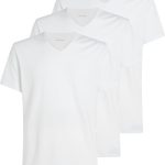 كالفن كلاين ملابس داخلية باكمام قصيرة وقبة V للرجال من 3 قطع