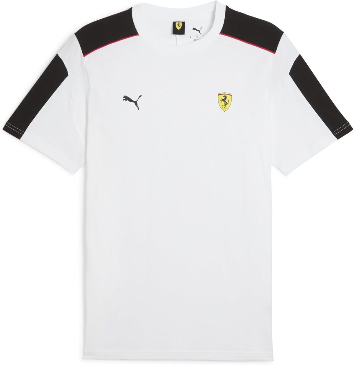 ⁦Puma Mens Ferrari Race MT7 Tee PUMA Men's Scuderia Ferrari HP Race MT7 T-Shirt M, White⁩ - الصورة ⁦2⁩