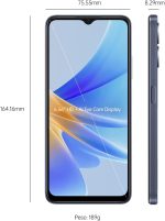 ⁦اوبو هاتف ذكي A17، سعة 5000mAh، ذاكرة RAM 6GB + ذاكرة روم 128GB، اسود ميدنايت (مجدد)⁩ - الصورة ⁦3⁩