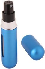 ⁦مجموعة علب عطور من 5 قطع - عبوات عطر صغيرة مناسبة للسفر قابلة لاعادة التعبئة، تبخ الرذاذ، خمس قطع بالوان متعددة سعة 5 مل.⁩ - الصورة ⁦4⁩