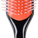 كاستويف فرشاة شعر للشعر المجعد الطبيعي الاسود 9 صفوف دي 3 تصفيف كلاسيكي للسفر دينمين ديمان ديمان فك تشابك الشعر بشعيرات نايلون لفك تشابك الشعر الرطب صغير ومموج من البلاستيك