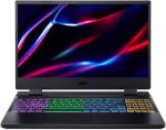 ايسر لابتوب العاب نيترو 5 AN515 بشاشة FHD 15.6 انش ومعالج AMD رايزن 7 6800H وذاكرة RAM DDR5 16GB وSSD 1TB وبطاقة رسومات انفيديا جيفورس RTX 3070Ti 8GB وويندوز 11 هوم انجليزي اسود اوبسيديان