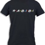 تي شيرت قطن مطبوع عليه Ay Cabron™ Habbibi | Friends Fonts | F.R.I.E.N.D.S | برنامج تلفزيوني ساخر مضحك للرجال