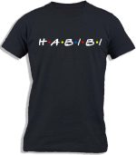 تي شيرت قطن مطبوع عليه Ay Cabron™ Habbibi | Friends Fonts | F.R.I.E.N.D.S | برنامج تلفزيوني ساخر مضحك للرجال