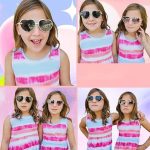 ⁦3 قطع نظارات شمسية على شكل قلب للاطفال، نظارات شمسية انيقة لطيفة على شكل نحلة، نظارات شاطئ خارجية، نظارات شمسية للحماية من الاشعة فوق البنفسجية، للفتيات الصغيرات⁩ - الصورة ⁦5⁩