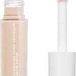 e.l.f. كونسيلر كامو مرطب، خفيف الوزن، تغطية كاملة، يدوم طويلا، يخفي ويصحح ويغطي ويرطب ويبرز لون بيج فاتح ولمسة نهائية من الساتان، 25 لون، يدوم طوال اليوم، 0.20 اونصة سائلة