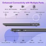 ⁦لابتوب 2025 17 17.3 انش HD+ للطلاب والاعمال، 16GB DDR5 RAM، 1TB SSD، انتل رباعي النواة N100 (يتفوق على i3-1115G4، حتى 3.4GHz)، كيبورد باضاءة خلفية، بصمة اصبع، نوع C، مايكروسوفت اوفيس، ويندوز 11 برو⁩ - الصورة ⁦5⁩
