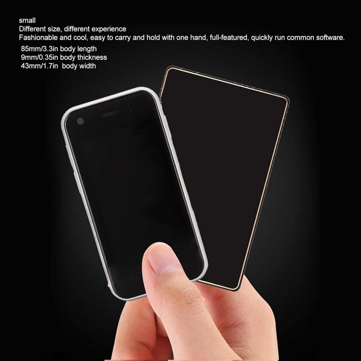 ⁦هاتف ذكي صغير ثنائي شرائح الاتصال 3G، ذاكرة RAM 1GB وروم 8GB، اندرويد 6.0 غير مقفل للاطفال الصغار، شاشة 2.5 انش جيب (ابيض)⁩ - الصورة ⁦2⁩