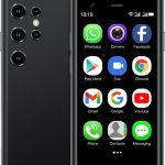 اماف هاتف ذكي صغير S23 برو الجيل الثالث 3G من سويس، زجاج ثلاثي الابعاد 3 انش، ذاكرة RAM 2GB وروم 16GB، كاميرا خلفية 2MP، اندرويد 8.1، كاميرات مزدوجة، 1000mAh (اسود)