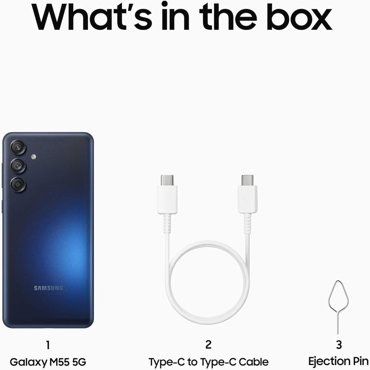 ⁦سامسونج جوال جالكسي M55 ثنائي شرائح الاتصال بذاكرة روم 256GB وذاكرة RAM 8GB (جي اس ام فقط | بدون سي دي ام ايه) هاتف ذكي 5G مفتوح من المصنع (ازرق داكن) - اصدار عالمي⁩ - الصورة ⁦6⁩