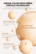 ⁦Liquid Foundation, Hydrating Matte Sunscreen Foundation with SPF 50+ Face Makeup Concealer for Normal to Oily (10ml, Natural White 05)⁩ - الصورة ⁦3⁩