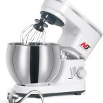 ان بي نورث بايو خلاط قائم سعة 5 لتر 700 واط، خلاط عجين طعام بـ6 سرعات، خلاط كهربائي للمطبخ مع وعاء من الستانلس ستيل، خطاف عجين، خفاقة، خفاقة، فاصل بياض البيض. كفالة لمدة عام