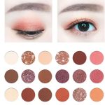 باليت ظلال عيون نود من اوسيا، 18 لونا غير لامع ولامع، الوان متعددة عاكسة للمكياج، بودرة ظلال عيون مقاومة للماء