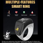 ⁦Aladdin Multifunctional Tasbih Smart Ring,Tasbeeh Counters,Prayer Direction Indicator Guide,5 Azan Alarm Clock,Electronic Rosary,Eid al-Fitr Eid al-Adha Ramadan Gift for men women,zikr ring conn Black⁩ - الصورة ⁦3⁩