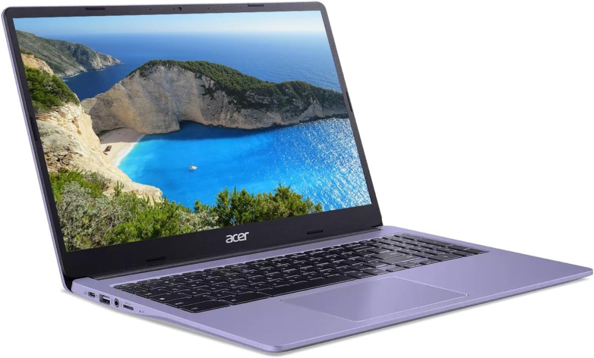 ⁦ايسر كروم بوك 15 انش HD IPS ومعالج انتل سيليرون حتى 2.79GHz وذاكرة RAM DDR4 سعة 4GB وذاكرة تخزين 64GB وواي فاي فائق السرعة ونظام تشغيل كروم وايريس متجدد⁩ - الصورة ⁦2⁩