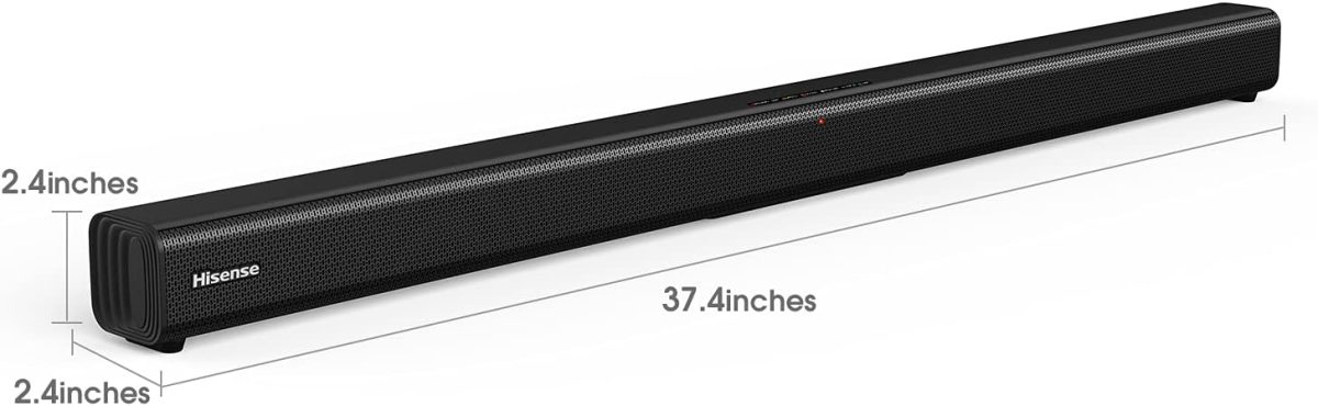 ⁦هايسينس تلفزيون ذكي 55 انش 4K UHD دولبي فيجن HDR ودي تي اس فيرتشوال اكس واليكسا وبلوتوث وواي فاي 55A61GTUK مع شريط صوت HS205 2.0 قناة 60 واط، جاهز لتلفزيون روكو، بلوتوث، HDMI، 3 اوضاع معادل⁩ - الصورة ⁦2⁩