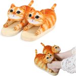 شبشب قطط زغبي من ازوني، شبشب منزلي داخلي، نعل غير قابل للانزلاق، شبشب لطيف مع قطة، فوم ميموري ناعم، شبشب دافئ مريح وسهل الارتداء، هدايا قطط فريدة للنساء والرجال والفتيات (المقاس: 36-40)