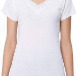 BYC فانلة داخلية قطنية برقبة دائرية للبنات - ابيض