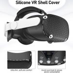 ⁦AMZDM Quest 2 Accessories - Face Cushion, Controller Grips, Lens Cover, Silicone Covers, Thumbstick Covers, Disposable Eye Cover (5pcs, Black)⁩ - الصورة ⁦6⁩