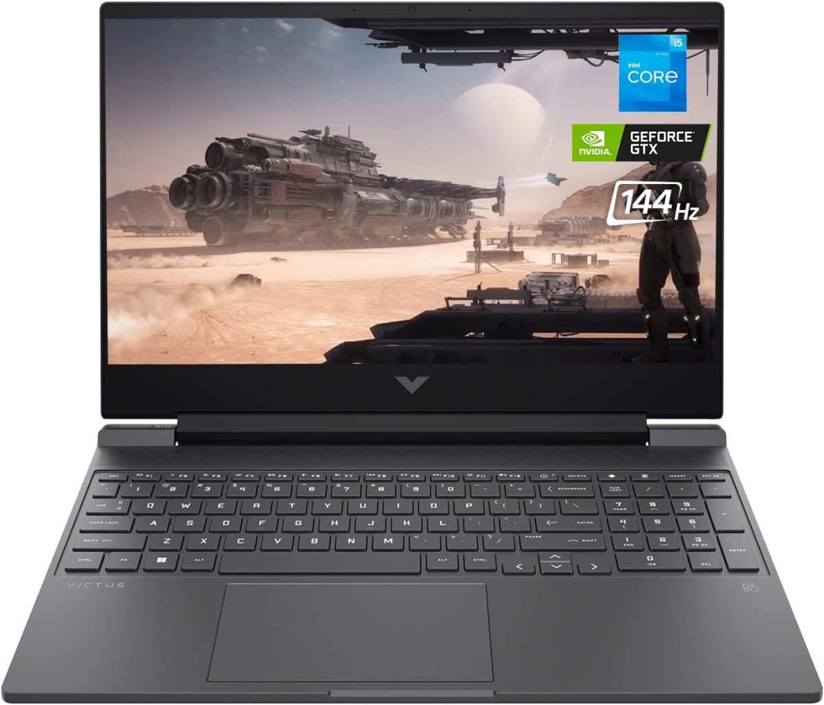 HP لابتوب العاب فيكتوس 15.6 انش FHD 144Hz معالج انتل كور i5-12450H انفيديا جيفورس GTX 1650 وRAM 16GB وSSD 1TB وHDMI وقارئ بطاقات SD وكيبورد باضاءة خلفية وواي فاي 6 وويندوز 11 هوم