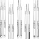 اقلام لف شفافة 5 مل من تيريفي، قلم زيت اظافر فارغ مع طرف فرشاة، انبوب سائل لنمو الرموش، حاوية ملمع الشفاه ومستحضرات التجميل، قلم فارغ قابل لاعادة الملء لسهولة اعادة تعبئة زيت الاظافر وزيت الشعر، 5 قطع