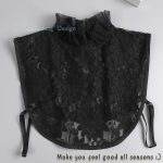 ⁦NALACAL Fake Collar, Detachable Half Shirt Blouse False Collar Floral Lace Hollow Stand Top Elegant For Women Girls, Versatile to Match for Sweater, T-Shirt, Blouse, Dress, Jacket, Uniforms and More.⁩ - الصورة ⁦2⁩