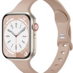 يو بيك سوار رفيع ورفيع متوافق مع ساعة ابل 40 ملم 38 ملم 44 ملم 45 ملم 46 ملم 42 ملم 41 ملم 49 ملم اس اي سلسلة الترا 10 9 8 7 6 5 4 3 2 1 للنساء والرجال، سوار سيليكون رياضي ضيق ناعم