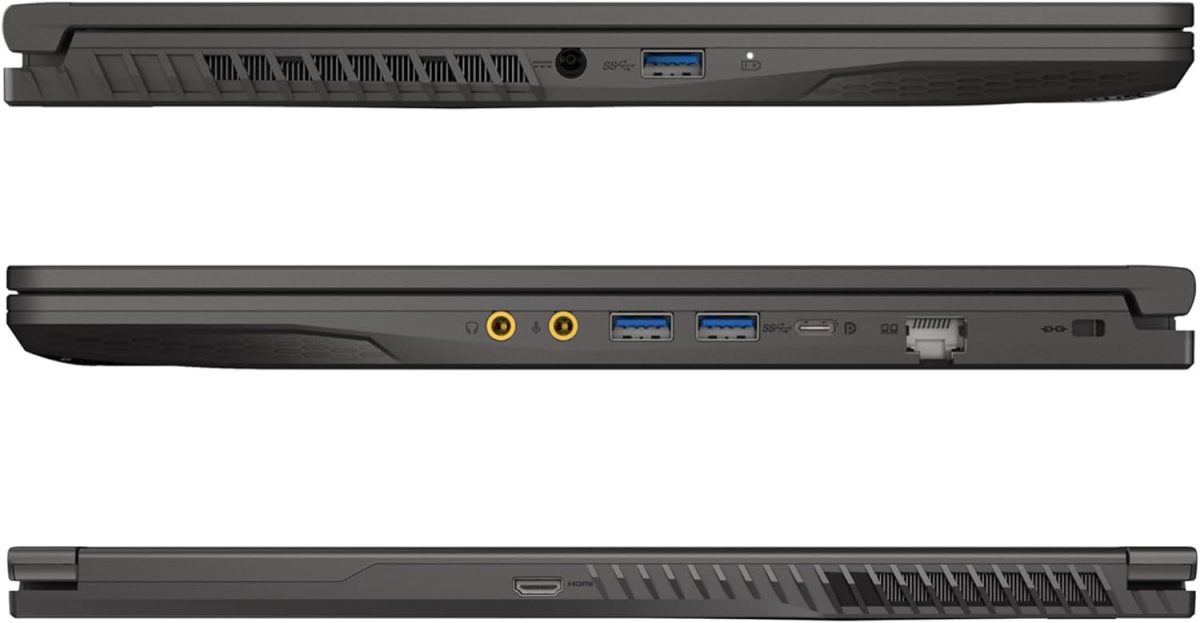 ⁦MSI لابتوب العاب رفيع A15 بالذكاء الاصطناعي، AMD رايزن 9 8945HS، 64GB DDR5 RAM، 4TB PCIe SSD، شاشة 15.6 انش FHD (1920x1080) 144Hz IPS، انفيديا جي فورس RTX 4060، كيبورد باضاءة خلفية، W11 برو، اسود⁩ - الصورة ⁦8⁩