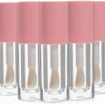 مينكسي 5 قطع من انابيب ملمع الشفاه الفارغة للسفر، حاويات مستحضرات التجميل لملمع الشفاه واحمر الشفاه، عينات صغيرة من بلسم الشفاه، انابيب فارغة من البلاستيك