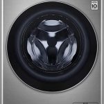 LG غسالة تحميل امامي 10.5 كجم 1400 دورة في الدقيقة ستيم+™، مع تقنية الذكاء الاصطناعي دي دي، لون فضي، موديل F4V5RYP2T (اصدار عالمي)