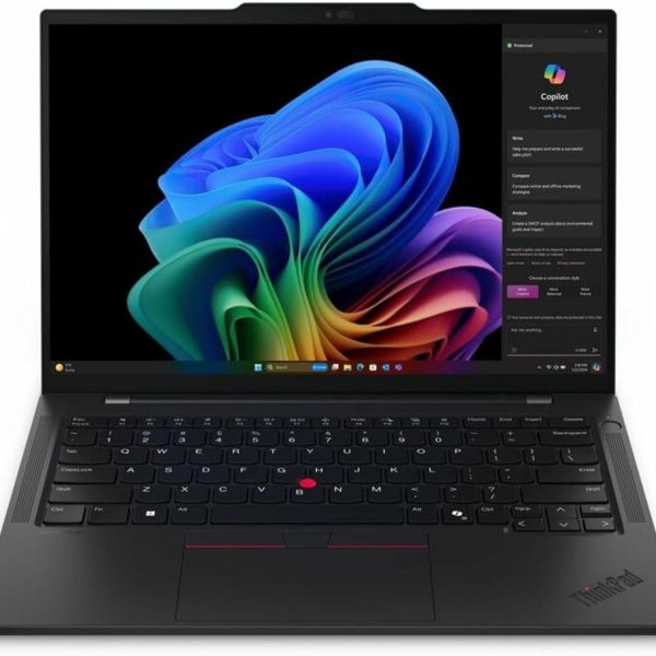 لينوفو نوت بوك ثينك باد T14s الجيل السادس 21N1002DUS 14 انش كوبيلوت + كمبيوتر - WUXGA - كوالكوم سناب دراغون اكس بلس X1P-42-100 - 16 GB - 512 GB SSD - كيبورد انجليزي - اسود