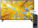 ⁦LG تلفزيون ذكي الترا اتش دي 4 كيه 55 بوصة سلسلة UQ7500، تصميم شاشة سينما 4K اكتيف HDR ويب او اس سمارت بتقنية الذكاء الاصطناعي ثينكيو - 55UQ75006LG (موديل 2022)⁩ - الصورة ⁦2⁩