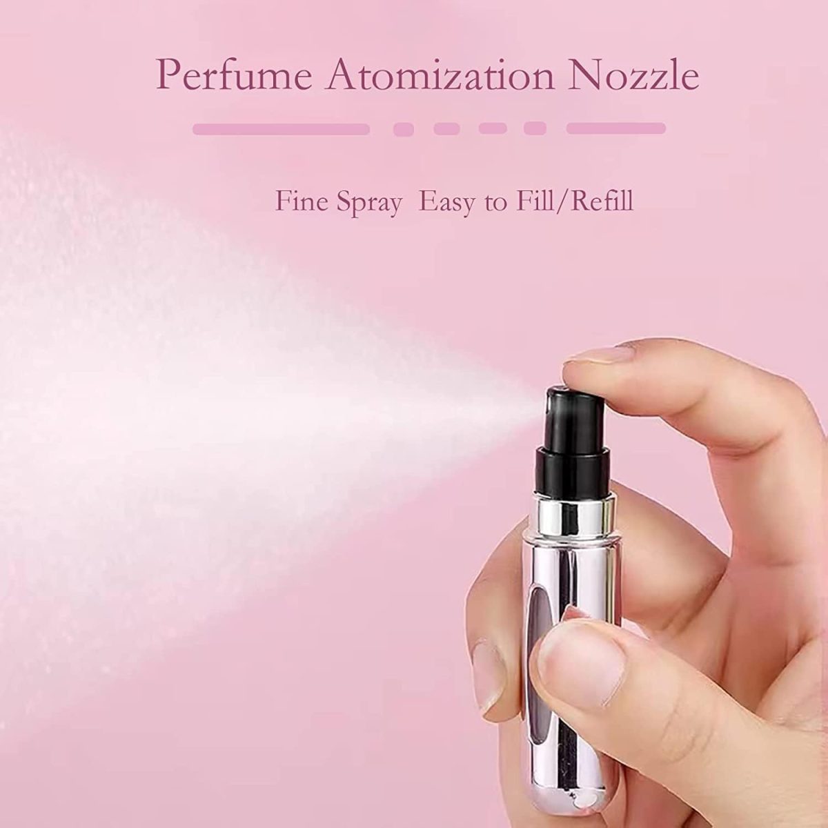 ⁦تيم 3 قطع بخاخ عطر قابل لاعادة الملء، زجاجة عطر للسفر سعة 5 مل من توميزر، حاوية عطر فارغة محمولة لعطلات ما بعد الحلاقة والخروج الليلي⁩ - الصورة ⁦3⁩