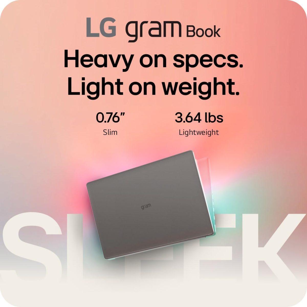 ⁦LG لابتوب جرام بوك خفيف الوزن 15 انش، معالج انتل كور i5-1334U، ويندوز 11 هوم، ذاكرة رام 8 جيجا، 256 جيجا اس اس دي - فضي تيتان⁩ - الصورة ⁦3⁩