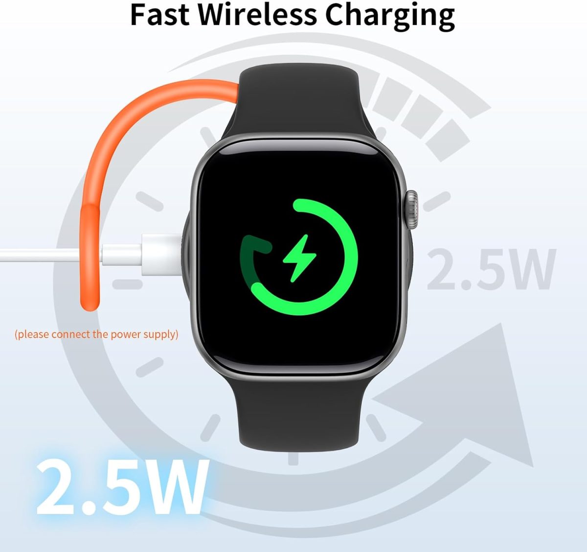 ⁦ميكدودو شاحن مغناطيسي لساعة ابل [منفذ USB-C ولايتنينج]، شاحن لاسلكي محمول لساعة اي ووتش سريع الشحن يناسب سلسلة ساعات ابل 10/9/8/7/6/5/4/3/2/1/SE/SE2/UItra 2/Ultra⁩ - الصورة ⁦2⁩