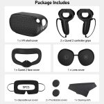 ⁦AMZDM Quest 2 Accessories - Face Cushion, Controller Grips, Lens Cover, Silicone Covers, Thumbstick Covers, Disposable Eye Cover (5pcs, Black)⁩ - الصورة ⁦9⁩