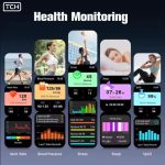 ⁦ساعات ذكية للرجال (رد/اجراء مكالمات) 2.1 الترا فيتنيس لاندرويد وايفون، متتبع لياقة بدنية مقاومة للماء مع ضغط الدم/الاجهاد/معدل ضربات القلب/النوم/اكثر من 100 وضع رياضي، ساعات للرجال⁩ - الصورة ⁦3⁩