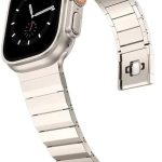 دادو سوار معدني من التيتانيوم متوافق مع ساعة ابل سلسلة 10 | الترا 2 | 9 | 8 الترا | 8 | 7 | 6 49/46/45/44 ملم، وزن خفيف 50 غرام مع سوار اغلاق مغناطيسي