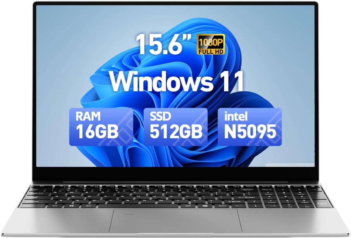 احدث لابتوب ويندوز 11 15.6 انش، ذاكرة RAM 16GB، SSD 512GB، معالج انتل رباعي النواة (بحد اقصى 2.9GHz)، شاشة IPS FHD 1080p، كيبورد باضاءة خلفية، كاميرا ويب، ميني HDMI، واي فاي 5، بلوتوث، USB، فضي