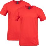 تيشيرت جيلدان سوفت ستايل للرجال من القطن الناعم - موديل G64000، عبوة من قطعتين