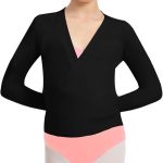 دانشو بلوزات رقص الباليه للفتيات الصغيرات، سترة رقص مخملية داخلية